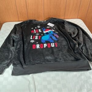 New women’s Disney Christmas stitch nice list dropout size XXL